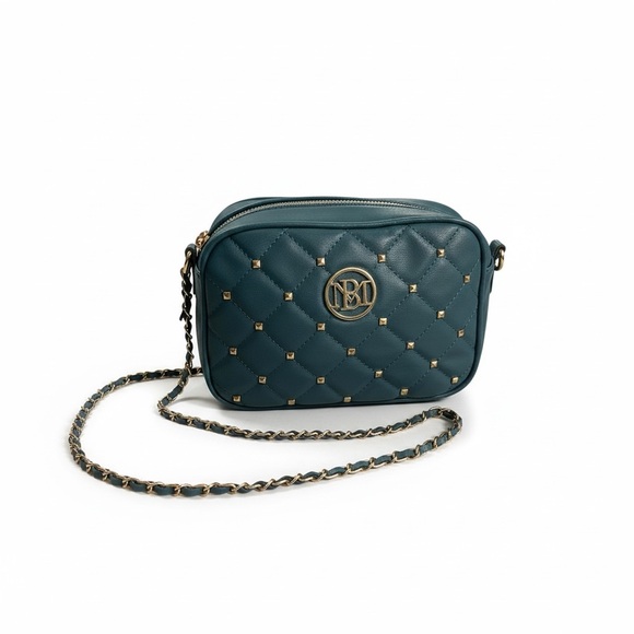 Badgley Mischka Handbags - Badgley Mischka Teal & Gold Quilted Crossbody